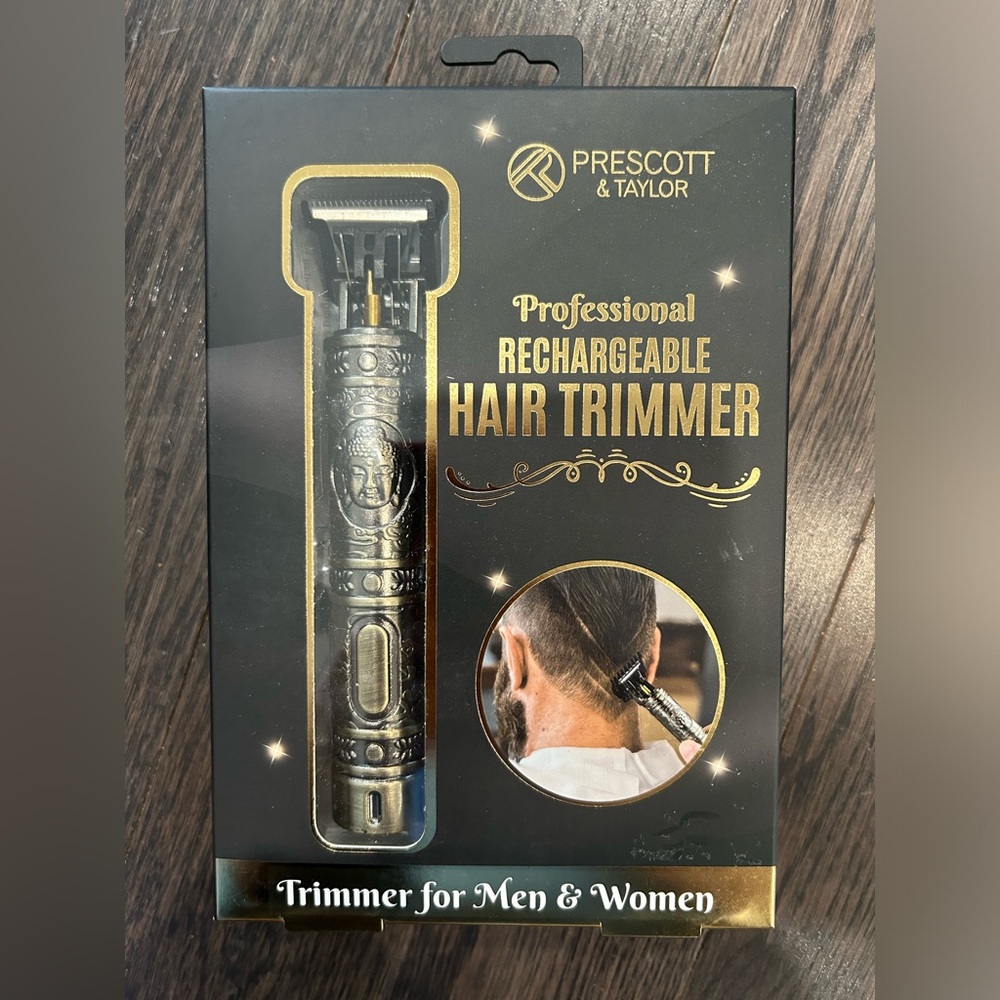 Black Professional Rechargeable Hair Trimmer NEW